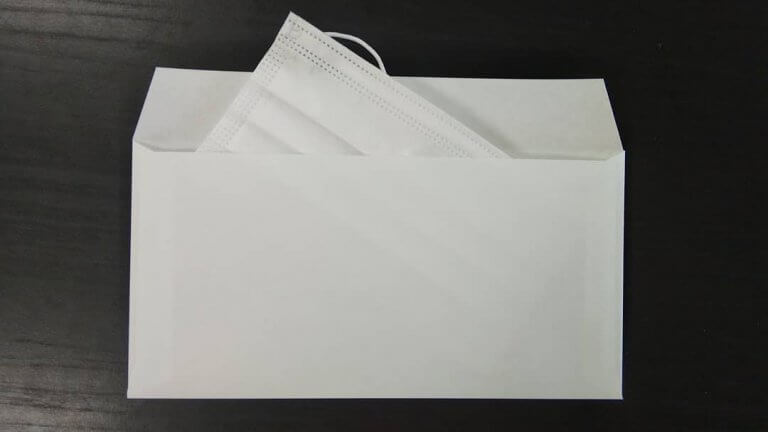 【抗菌美濃和紙使用】マスクケース（封筒型）5枚入