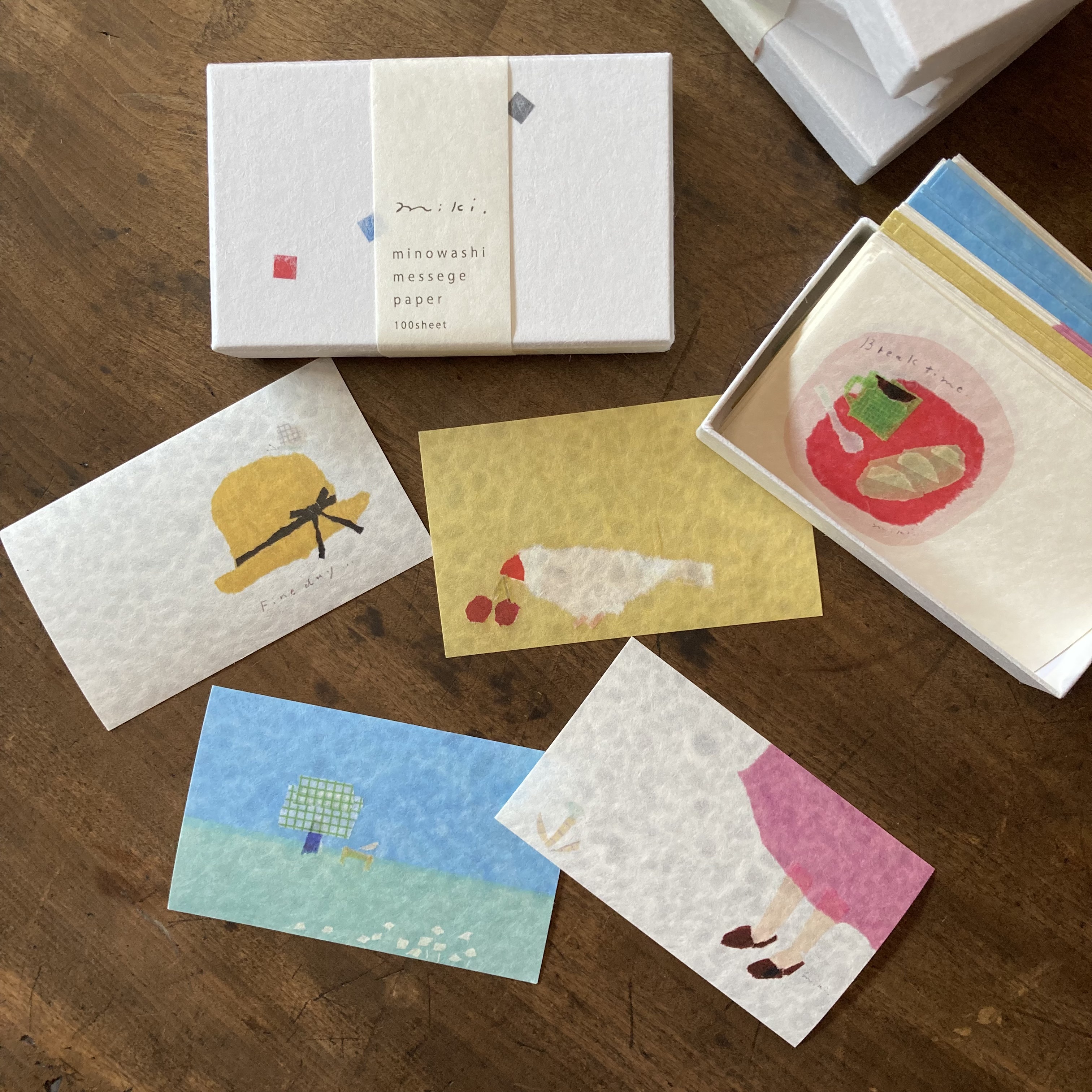 バラ売り可】mariko fukuoka さん 美濃和紙 一筆箋 2冊
